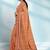 Orange ember glow & brown copper spice chettinad cotton saree with running blouse