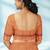 Orange ember glow & brown copper spice chettinad cotton saree with running blouse