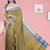 Olive green moss & royal blue sapphire chettinad cotton saree with running blouse