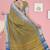 Olive green moss & royal blue sapphire chettinad cotton saree with running blouse