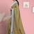 Olive green moss & royal blue sapphire chettinad cotton saree with running blouse