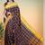 Oxford navy blue & antique marigold yellow chettinad cotton saree with running blouse