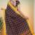 Oxford navy blue & antique marigold yellow chettinad cotton saree with running blouse