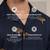 Navy blue block printed cotton shirt