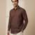 Brown solid cotton shirt