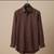 Brown solid cotton shirt