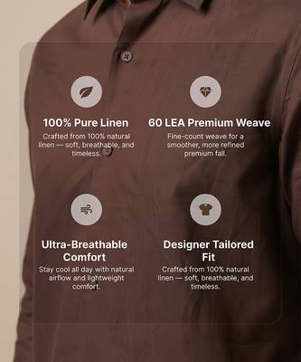 Brown solid cotton shirt 4