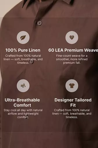 Brown solid cotton shirt