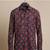 Navy blue block printed cotton shirt