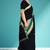 Smoky black & peacock teal green chettinad cotton saree with running blouse