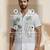 Ivory white embroidered linen shirt