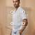 Ivory white embroidered linen shirt