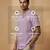 Lavender embroidered linen shirt
