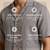 Slate grey embroidered linen shirt