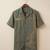Olive green embroidered cotton shirt
