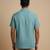 Mint blue solid linen shirt