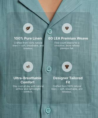 Mint blue solid linen shirt 4