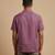 Mauve wine solid linen shirt