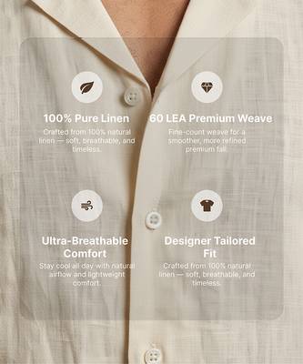 Cream ivory solid linen shirt 3