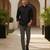 Jet black solid cotton shirt