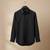 Jet black solid cotton shirt
