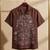 Brown embroidered cotton shirt