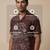 Brown embroidered cotton shirt