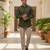 Olive green solid cotton shirt