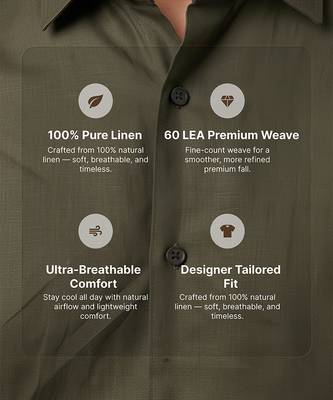 Olive green solid cotton shirt 4