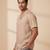 Beige solid linen shirt