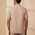 Beige solid linen shirt