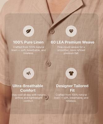 Beige solid linen shirt 4