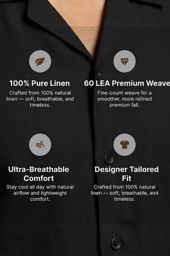 Black solid cotton shirt
