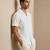 Ivory white solid cotton shirt