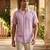 Lilac solid linen shirt