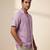 Lilac solid linen shirt