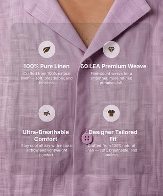 Lilac solid linen shirt 4