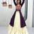 NAVRATRI WEAR PURPLE COLOR COTTON LONG FLARED GAMATHI & MIRROR WORK LEHENGA CHOLI FREE SIZE FULL STITCHED.