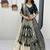 OFF-WHITE-GREEN COLOR SIMAR SILK FREE SIZE LEHENGA JACQUARD UN-STITCH BLOUSE JACQUARD SOFT SILK LEHENGA SAREE