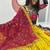 NAVRATRI WEAR YELLOW RAYON THREAD SEQUINCE EMBROIDERED LEHENGA CHOLI DUPATTA FREE SIZE FULL-STITCHED.
