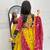 NAVRATRI WEAR YELLOW RAYON THREAD SEQUINCE EMBROIDERED LEHENGA CHOLI DUPATTA FREE SIZE FULL-STITCHED.