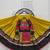 NAVRATRI WEAR YELLOW RAYON THREAD SEQUINCE EMBROIDERED LEHENGA CHOLI DUPATTA FREE SIZE FULL-STITCHED.
