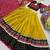 NAVRATRI WEAR YELLOW RAYON THREAD SEQUINCE EMBROIDERED LEHENGA CHOLI DUPATTA FREE SIZE FULL-STITCHED.