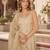 Beige vichitra silk readymade suit with coding & embroidery work