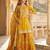 Mustard chinon readymade suit with embroidery & coding work