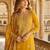 Mustard chinon readymade suit with embroidery & coding work