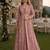 Pink chinon anarkali readymade suit with embroidery & sequence work