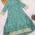 Blue chinon anarkali readymade suit with embroidery & sequence work