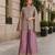 Lavender chinon readymade 2 piece set with embroidery thread work
