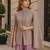 Lavender chinon readymade 2 piece set with embroidery thread work